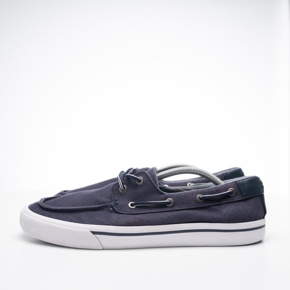 TOMMY HILFIGER navy blue boat shoe Sneaker size 11 - Picture 7 of 11
